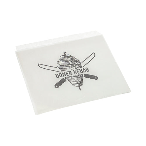 Die 1000 Döner-Kebab-Tüten (16x16 cm, weiß, Schrumpffolie) der PAPSTAR GmbH sind praktische weiße Papierhüllen für Döner zum Mitnehmen – eine ideale Verpackungslösung für Ihren Bedarf, geliefert im 1000er-Pack.