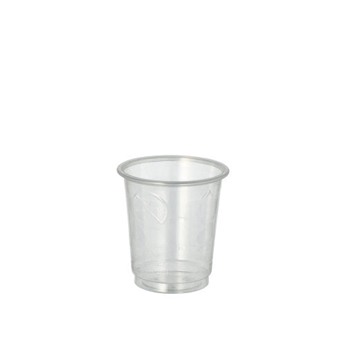 Das Starpak 40 Gläser Set für Schnaps aus glasklarem PET von Starpak steht leer und aufrecht vor weißem Hintergrund – stabile Schnapsgläser für vielseitige Nutzung.