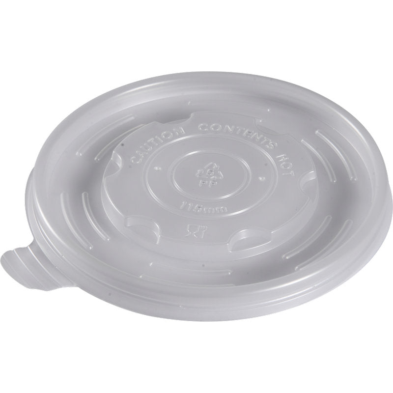 Der Abena Re-Seller GmbH Deckel für Schale, ø 11,5 cm, PP, Transparent, kommt in einer Packung mit 50 Paar. Dieser klare Kunststoffdeckel hat geriffelte Kanten für sicheren Sitz und eine erhöhte Mitte mit Trinkloch und geprägter Heißhaltewarnung.