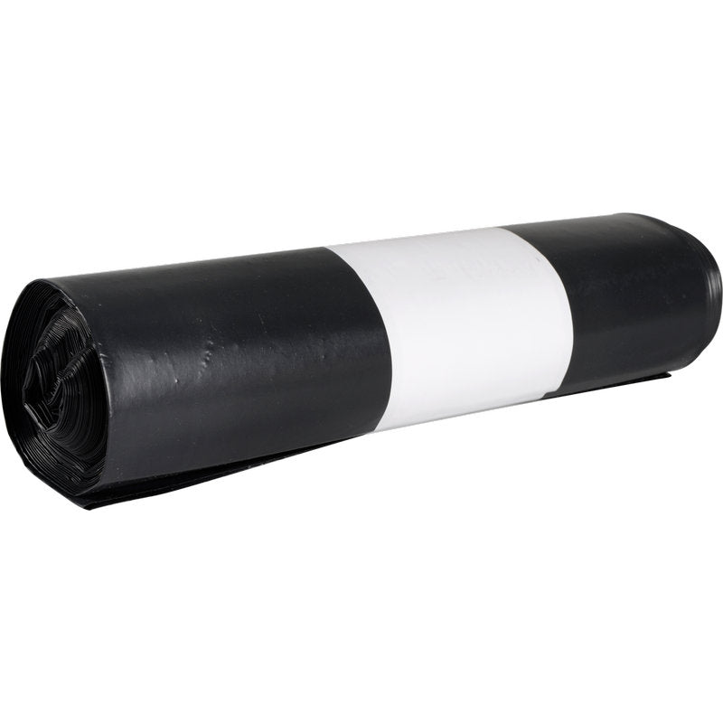 Eine Rolle Abena Re-Seller GmbH Abfallsäcke für Sækko Boy 40, hergestellt aus 40 my LDPE-Recyclingmaterial, umwickelt mit einem einfachen weißen Papierband in der Mitte.