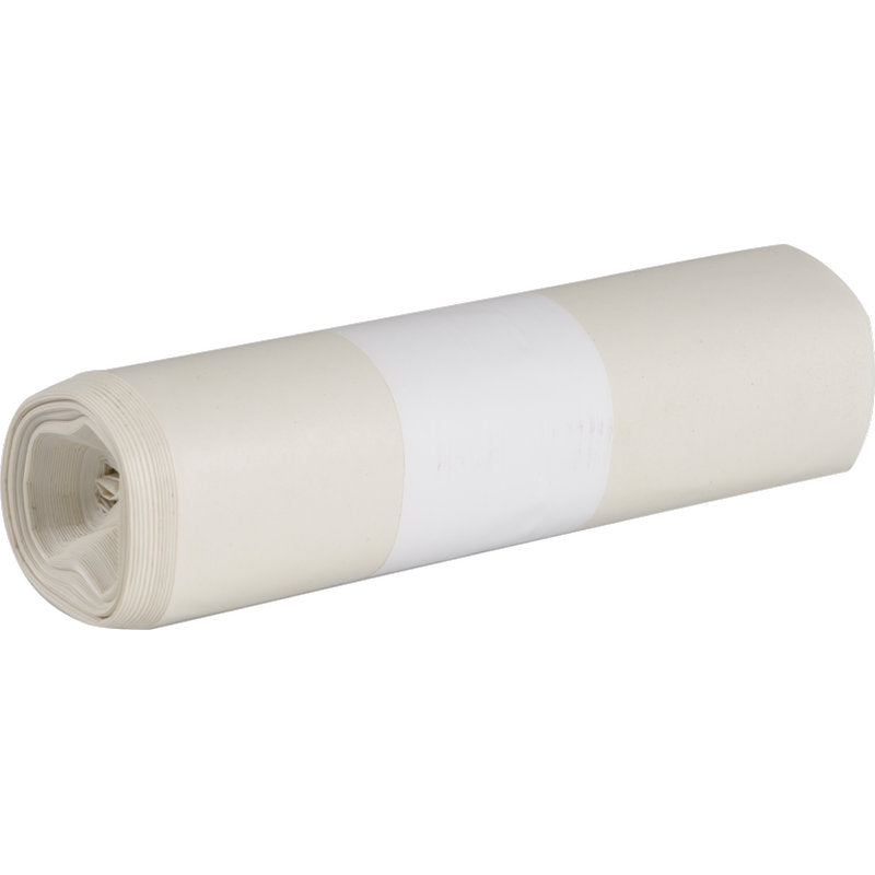Die Abena Re-Seller GmbH Abfallsäcke für Sækko Boy 120, 55 my LDPE Recycled bieten eine umweltfreundliche Lösung, die sich durch eine schlichte weiße Beschriftung und nachhaltige Materialien auszeichnet - ideal für Ihren Bedarf.