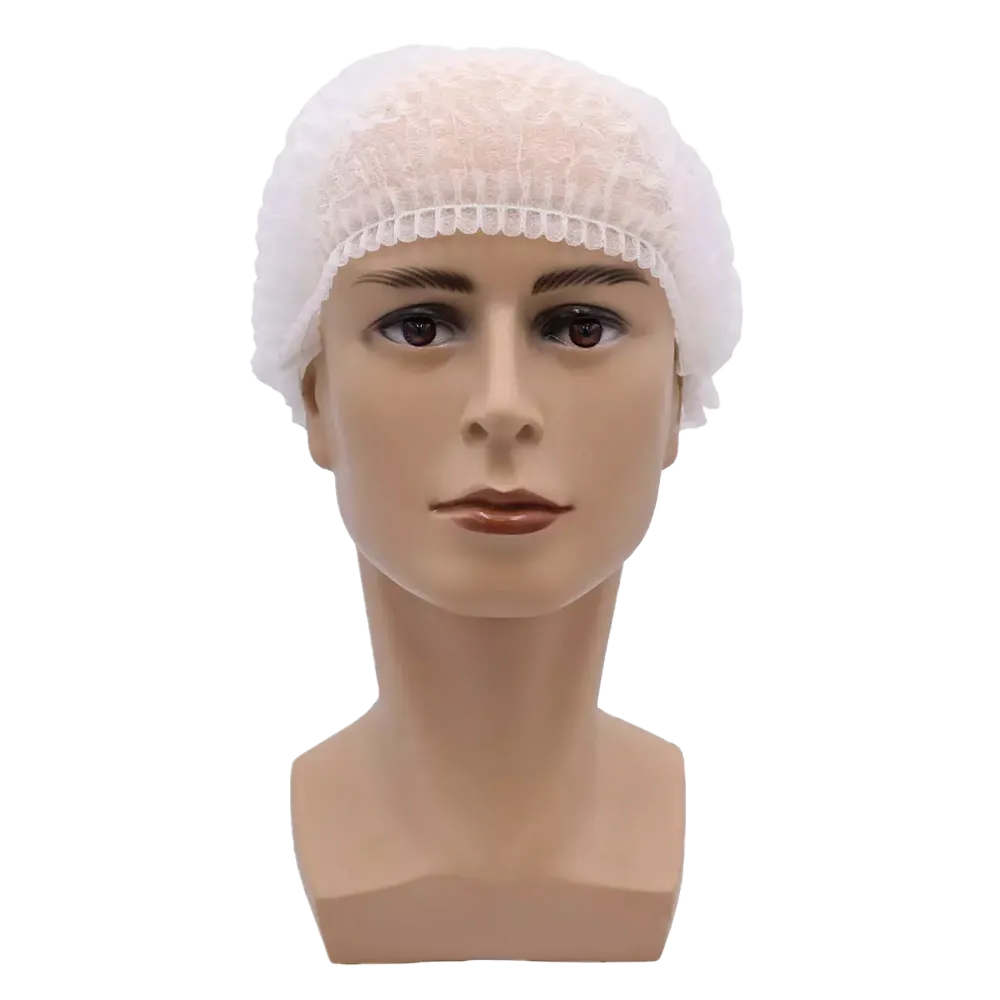 Für hygienischen Schutz sorgt ein Schaufensterpuppenkopf mit AMPri MED-COMFORT Klipphaube 52 cm in Weiß.
