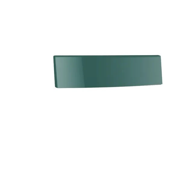 Eine einzelne glänzend dunkelgrüne CWS Frontpanel für Paradise Toilettenpapierfliese von CWS wird vor einem schlichten weißen Hintergrund dargestellt.