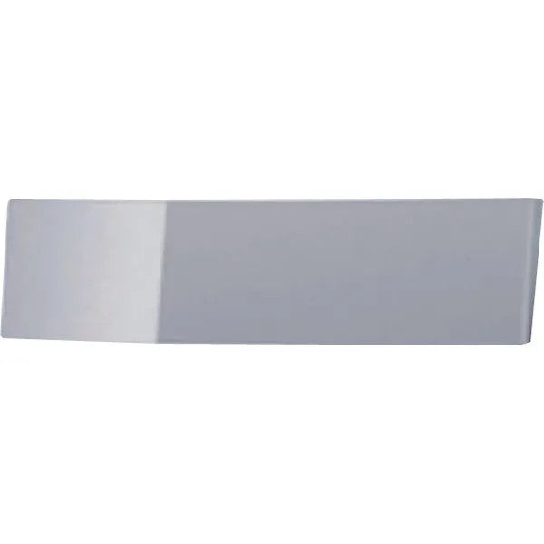 Das CWS Frontpanel für Paradise Toilettenpapier ist ein rechteckiges, leicht gewölbtes Paneel von CWS, gefertigt aus glattem, grauem, reflektierendem Metall oder Kunststoff, abgebildet auf einem weißen Hintergrund.