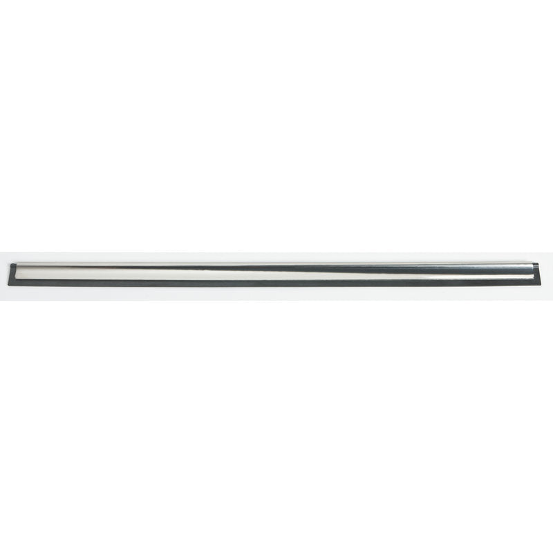 Die Haug Bürsten KG FENSTERWISCHER-SCHIENE 450mm, aus Edelstahl mit Gummi für #8500, ist eine lange, schmale Fensterwischer-Schiene zur streifenfreien Reinigung und wird auf weißem Hintergrund präsentiert.