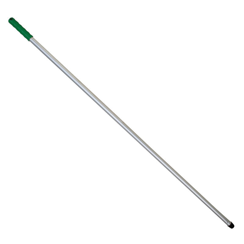 Der ALUSTIEL Besen- oder Moppstiel der Haug Bürsten KG ist 1400 mm lang, hat einen Durchmesser von 22 mm und eine Wandstärke von 1 mm. Der grüne Griff und die schwarze Kappe sorgen für Haltbarkeit und Komfort.
