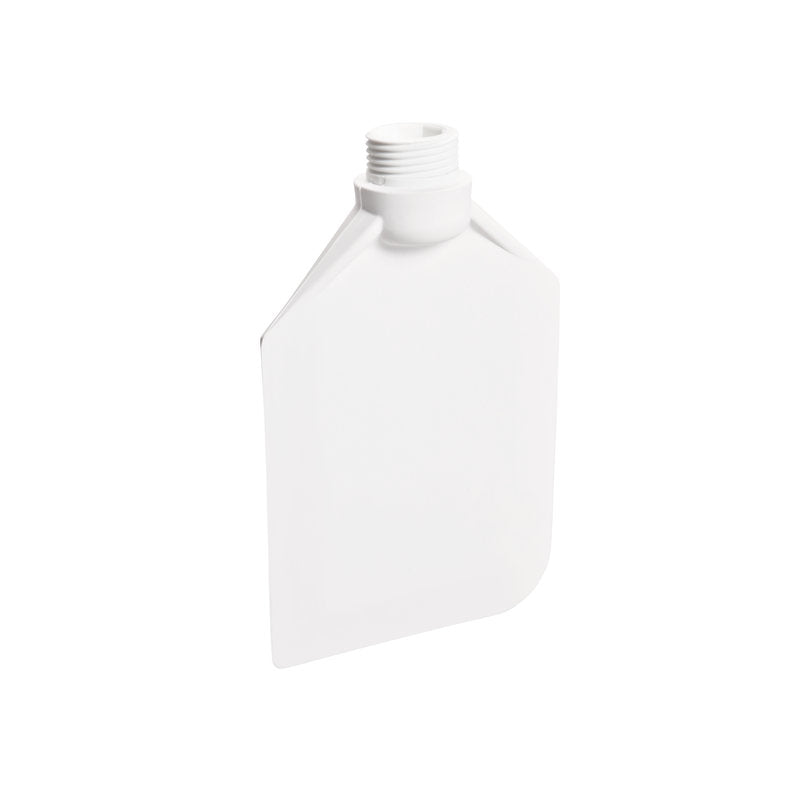 Die RÜHRLÖFFEL der Haug Bürsten KG ist eine weiße, flache, rechteckige PP-Kunststoffflasche (190x120x40mm) mit Schraubverschluss und einer abgerundeten Ecke, abgebildet auf einem schlichten weißen Hintergrund.