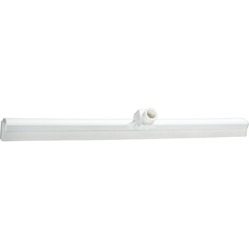 Der weiße, lebensmittelgeeignete WASSERSCHIEBER (1-lippig, 620x35x25mm) von Haug Bürsten KG mit gerader Klinge ist das ideale Hygiene-Reinigungswerkzeug für die professionelle Küche.