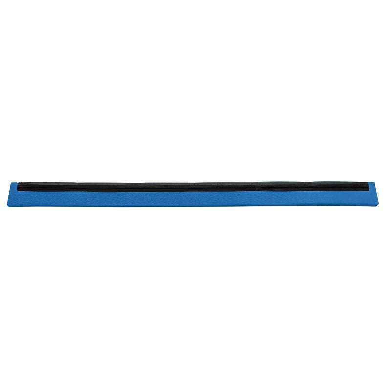 Eine blaue rechteckige ERSATZ-GUMMILIPPE, 2-LIPPIG LEBENSMITTELG., 620X20X22 von Haug Bürsten KG mit einem schwarzen oberen Streifen für die Haltbarkeit ist vor einem weißen Hintergrund abgebildet.