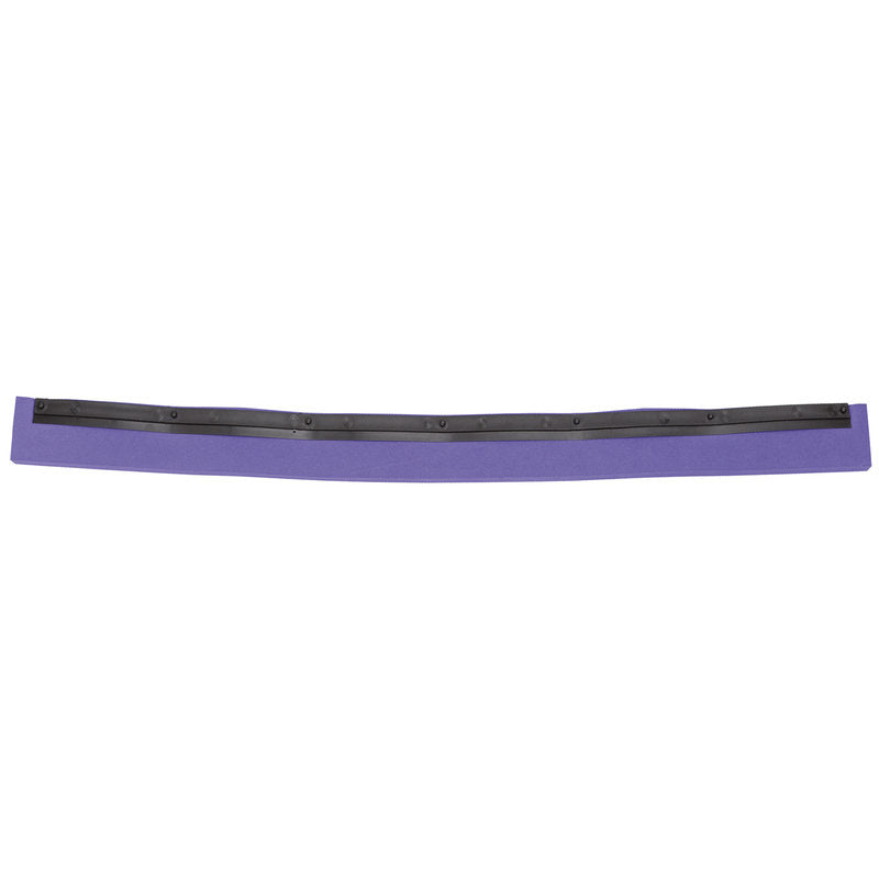 Eine lange, flache violette ERSATZ-GUMMILIPPE 1-Lippig 625x20x22 von Haug Bürsten KG mit schwarzem Randaufsatz, abgebildet auf weißem Grund.