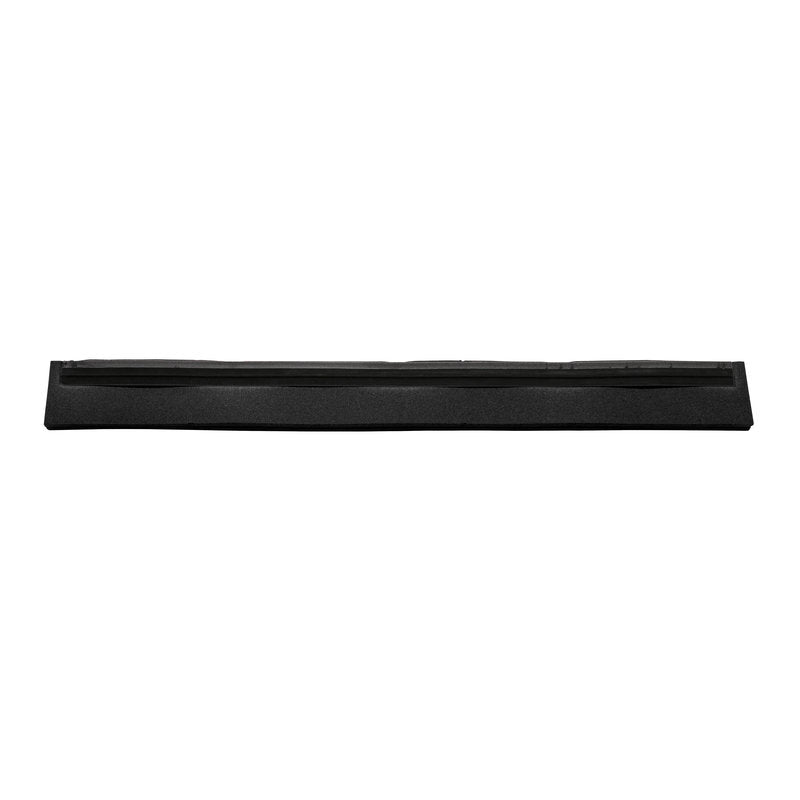 Der ERSATZ-GUMMILIPPE,2-LIPPIG LEBENSMITTELG.SCHWARZ, 420MM von Haug Bürsten KG ist ein schwarzer, rechteckiger, 2-lippiger Schaumstoffstreifen mit leichter Neigung, der von vorne auf weißem Grund dargestellt ist.
