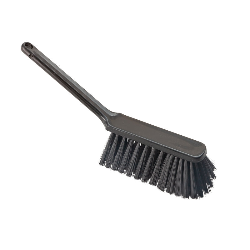 Der HANDBESEN, WEICH, 310MM, UNGESCHLITZT von Haug Bürsten KG hat weiche Borsten und einen Kunststoffgriff, ideal für Reinigungsaufgaben, auf weißem Hintergrund.