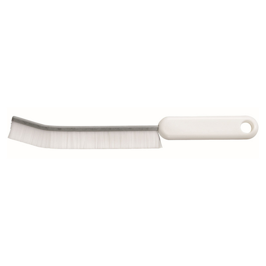 Eine schmale Haug Fugenbürste der Haug Bürsten KG mit einem Durchmesser von 0,40 mm mit harten Borsten und den Maßen 228 x 12 x 16 mm ist ideal zum Reinigen enger Stellen und in verschiedenen Farben erhältlich.