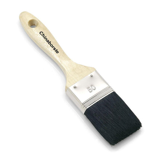 Der Nölle Profi Brush Maler-Lackierpinsel 10 von Nölle Profi Brush Bürsten- & Pinseltechnik e.K. verfügt über einen Holzgriff, eine vernickelte Zwinge und schwarze Borsten für Malqualität.