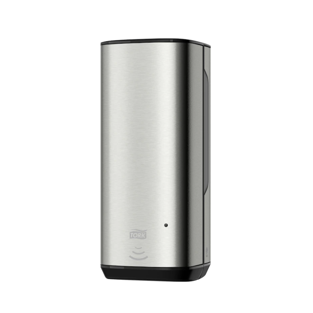 Wir präsentieren den Tork 460009 Hautpflegespender mit Intuition Sensor aus der Image Line S4. Dieser Spender besticht durch ein elegantes, modernes Design mit Edelstahloberfläche und einem fortschrittlichen Intuition Sensor. Er verfügt über eine praktische Sensoranzeige auf der Vorderseite und hat eine schwarze Basis, wodurch er sich ideal für gewerbliche und private Umgebungen eignet. Präsentiert von TORK, Teil der Essity Professional Hygiene Germany GmbH.