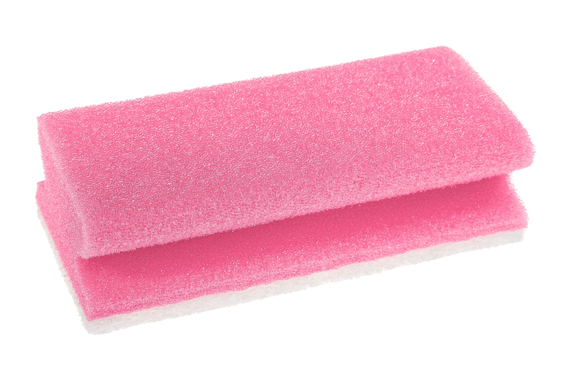 Der Scotch-Brite® Bath Griffschwamm XXL von 3M Deutschland GmbH ist ein rechteckiger rosafarbener Schwamm mit weißer Schleifschicht, abgebildet auf weißem Hintergrund. Ein Stück pro Packung.
