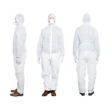 MaiMed overall, non-sterile, white made of fleece with zipper, hood
