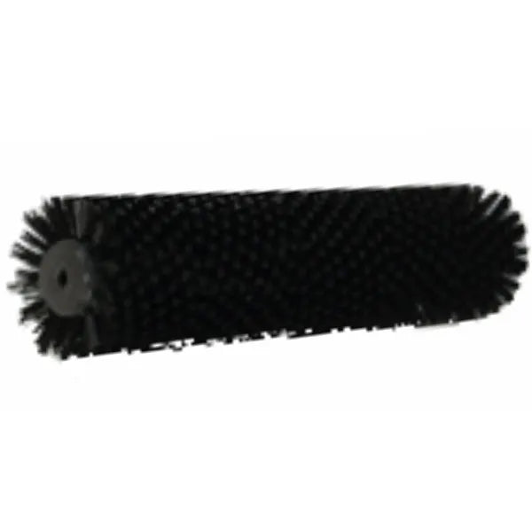 Die Arcora Aniko 350 Duo Brush Ersatzbürste Extra Hart, Schwarz (1 Stück) von Arcora International GmbH ist ein schwarzer zylindrischer Ersatzbürstenkopf mit extra harten Borsten und einem zentralen Befestigungsloch auf weißem Grund.