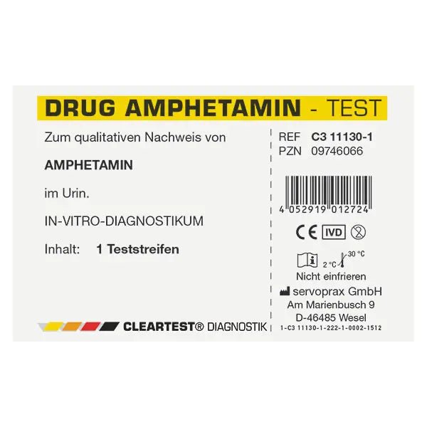 Cleartest drug test tetrahydrocannabinol test strips, individual test | Piece (1 test)