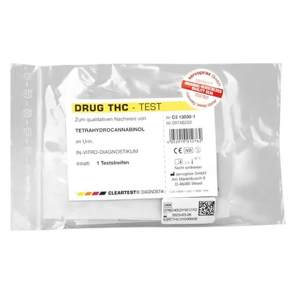 Cleartest drug test tetrahydrocannabinol test strips, individual test | Piece (1 test)