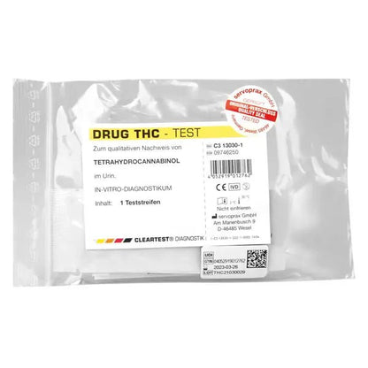 Cleartest drug test tetrahydrocannabinol test strips, individual test | Piece (1 test)