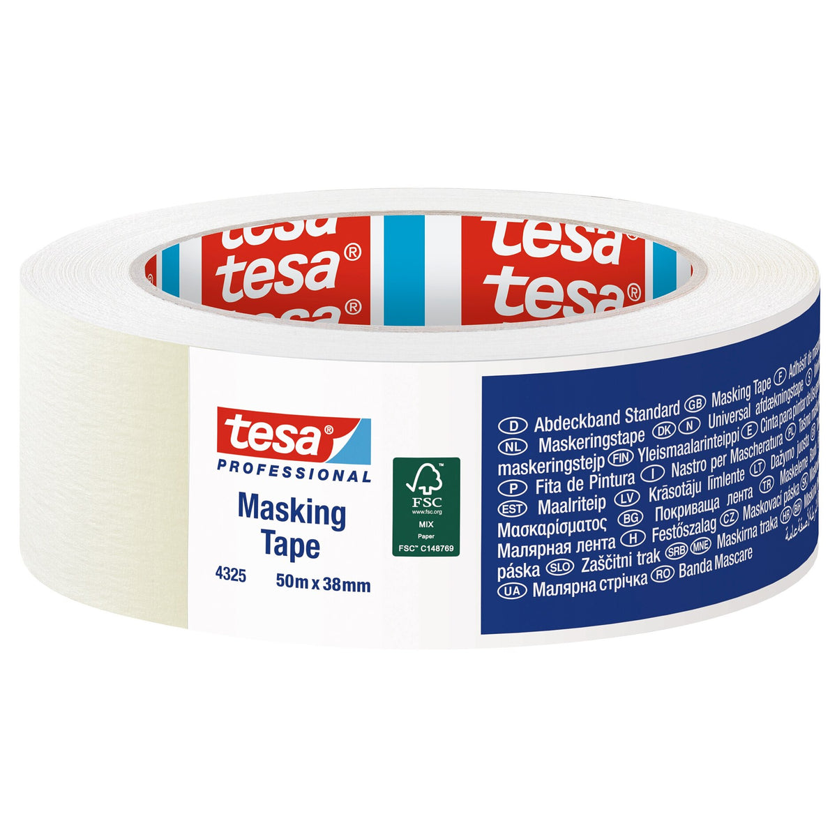 tesa Professional 4325 Abdeckband Standard chamois, 50 m x 38 mm