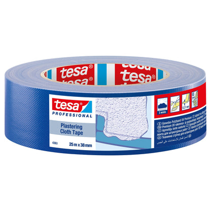 tesa Professional 4363 Putzband Gewebe UV, blau 25 m x 38 mm