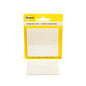 A pack of 3M Deutschland GmbH Post-it® Transparent Notes, 73x73 mm, with 36 sheets per pad and a clear back. The lettering is visible on the top; perfect for organizing notes. 1 piece per pack.