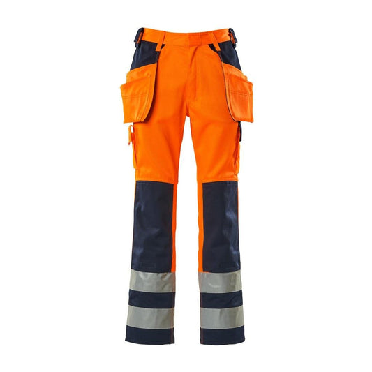 MASCOT® Almas craftsman trousers, hi-vis orange/navy