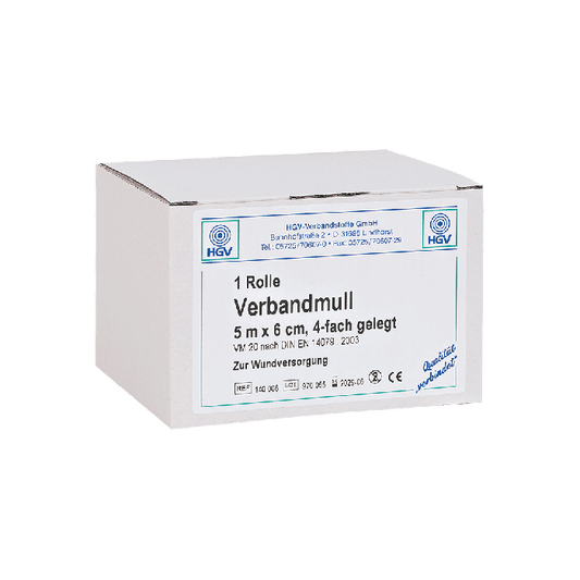 Gauze Bandage, Clinic Pack, 5 m x 6 cm