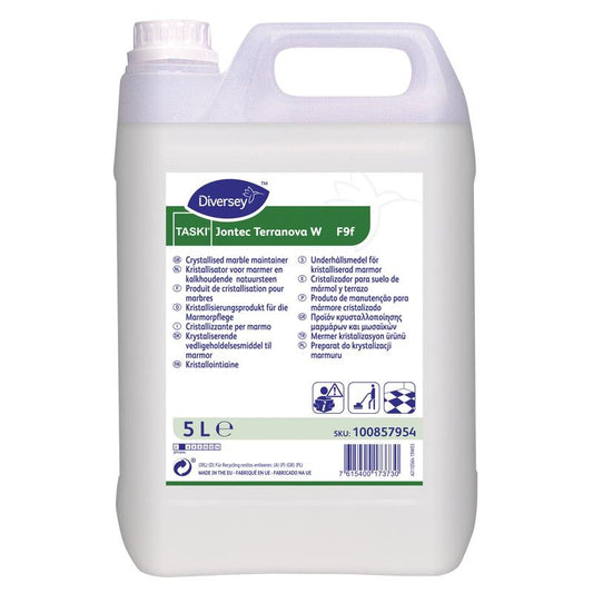 Diversey TASKI Jontec Terranova Spray-Kristallisationsprodukt, 5 l Kanister, ideal für glänzende Böden und makellose Oberflächen. Von Diversey Deutschland GmbH & Co. OHG; eignet sich zur Pflege von kristallisierten Marmorflächen.