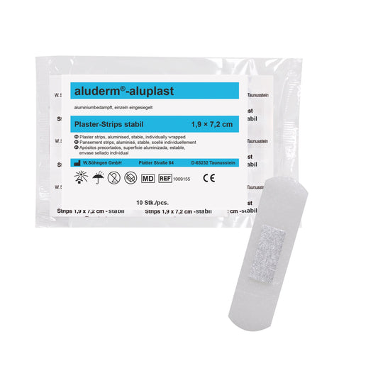 aluderm®-aluplast Stabil Strips 1.9 x 7.2 cm, 10 pieces