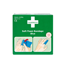Cederroth Soft Foam Bandage, Blue, 4.5 m x 6 cm, Refill 51011010