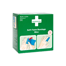 Cederroth Soft Foam Bandage, Blue, 4.5 m x 6 cm, Refill 51011010
