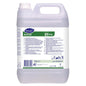 A 5-liter canister of Diversey Actival, an alkaline degreaser for animal and vegetable oils and fats, ideal for kitchens. Contains a handle, a screw cap, and a white-green label with multilingual instructions. From Diversey Deutschland GmbH & Co. OHG.