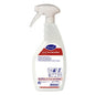 A white 750 ml spray bottle labeled "TASKI Sani MouldOut" by Diversey Deutschland GmbH & Co. OHG, a chlorine-based mold remover for damp areas, with instructions for use and product information on the front.