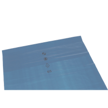 The DEISS 10309 packaging film (800x1000x0.07 mm, blue) from EMIL DEISS KG has three black symbols (including recycling with "65") and comes as a 250-roll pack - perfect for shipping packaging.