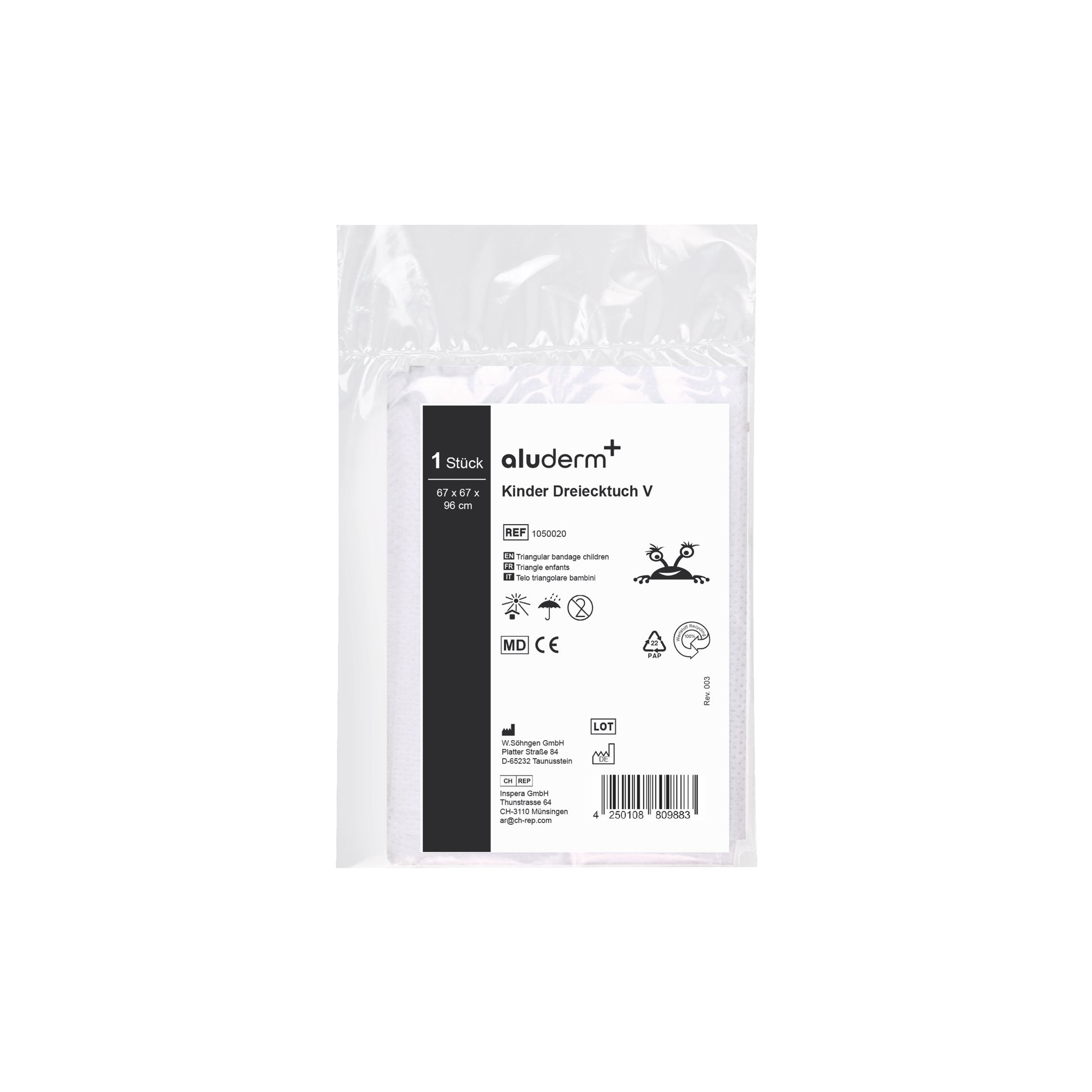 WS-Kinder-Dreiecktuch-V klein 67 x 67 x 96 cm