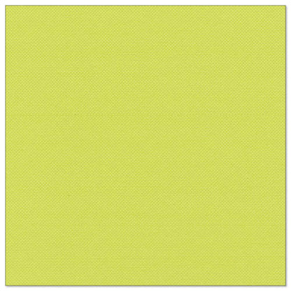 A square 40x40 cm PAPSTAR "ROYAL Collection" napkin in solid light yellow-green with subtle texture, perfect for table decoration. The image shows the product with a thin white border. Brand: PAPSTAR GmbH.