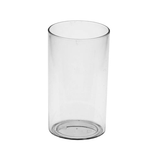 A Starpak 30 finger food cup, PS 60 ml, Ø 4 cm x 7.5 cm in clear glass is depicted upright against a plain white background.