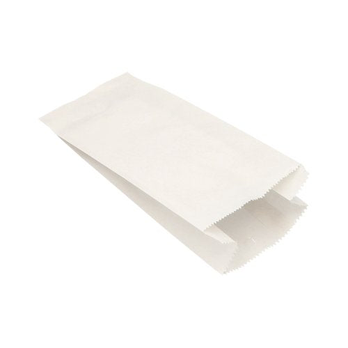 Der PAPSTAR 1000 Papierfaltenbeutel der PAPSTAR GmbH aus umweltfreundlicher Cellulose ist rechteckig, weiß, mit flachem Boden und gezackter offener Oberkante – ideal für zahlreiche Verpackungszwecke.