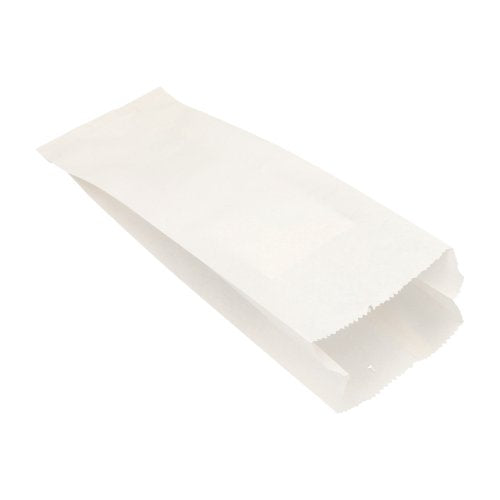 Ein PAPSTAR 1000 Papierfaltenbeutel aus Cellulose von PAPSTAR GmbH liegt seitlich vor weißem Hintergrund, der leere, teilweise geöffnete Beutel betont die umweltfreundliche Verpackung.