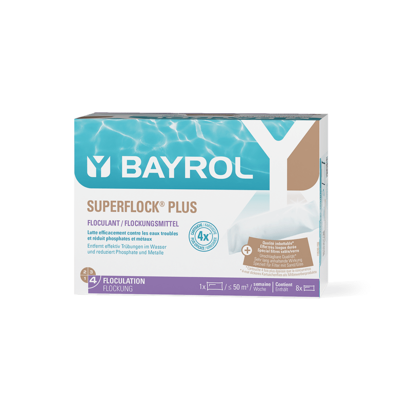 BAYROL Superflock Plus 1 kg "Bestseller flocculant for sand filter pools | Cartridge (1 kg) 