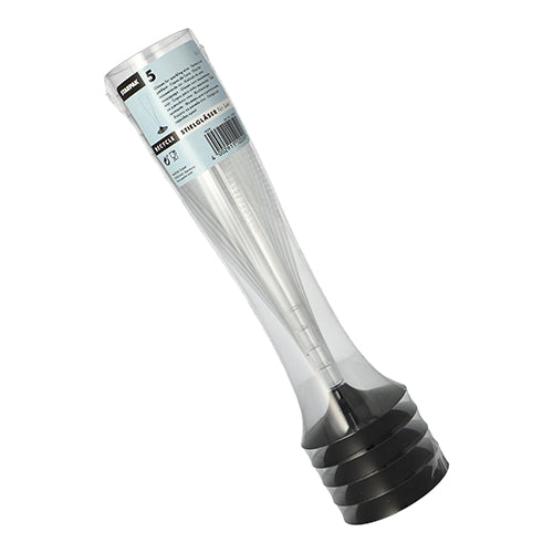 Eine transparente Schrumpffolie von Starpak enthält 5 Champagnergläser (PS, 0,1 L, Ø 5 cm, 17,5 cm) mit Stiel. Das glasklare Set ist oben beschriftet und ideal zum Verschenken oder für festliche Anlässe.
