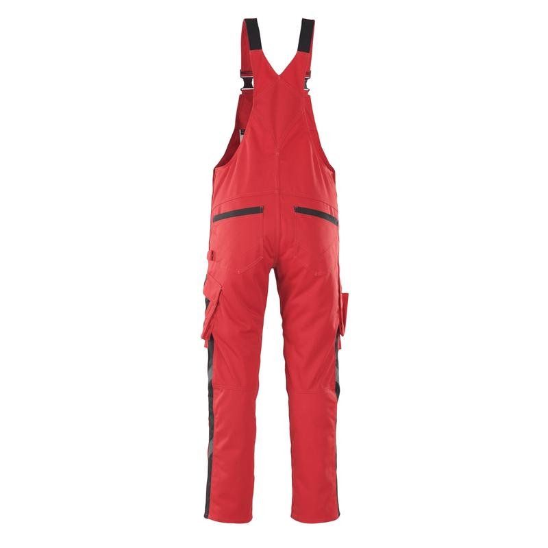 MASCOT® Leipzig dungarees, red/black