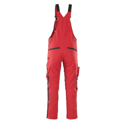 MASCOT® Leipzig dungarees, red/black