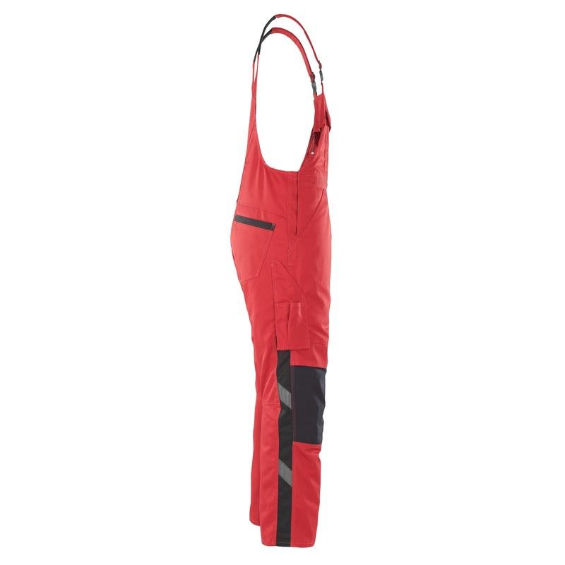 MASCOT® Leipzig dungarees, red/black