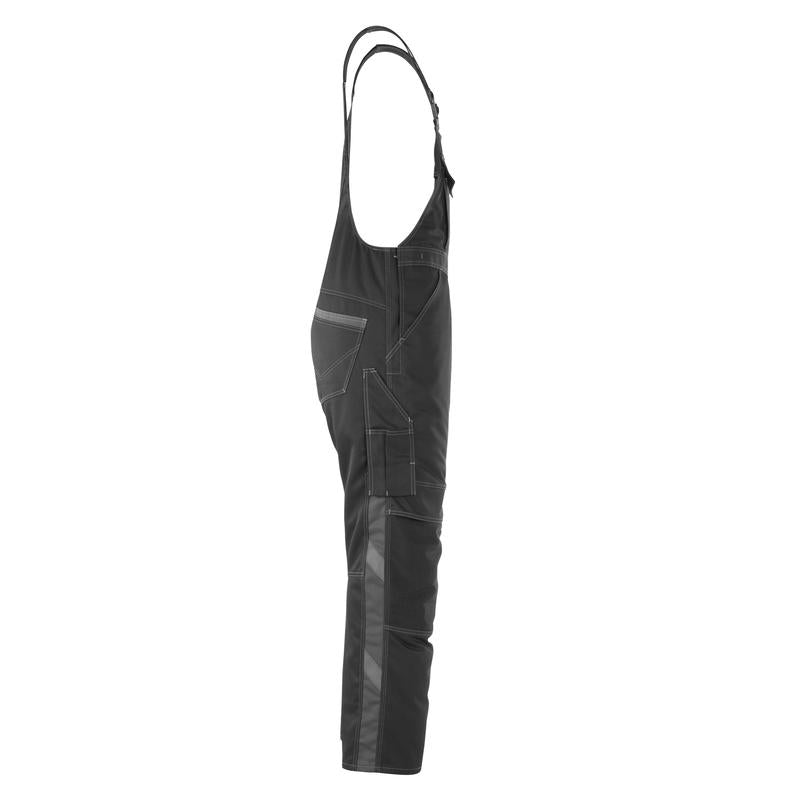 MASCOT® Leipzig dungarees, black/dark anthracite