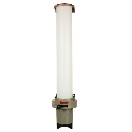 Der Starpak Becherspender (PS, 67 x 13 x 15,5 cm, grau) fasst 100 Becher mit einem oberen Durchmesser von 7,03 cm und eignet sich somit ideal für die Ausgabe von Einwegbechern in stark frequentierten Umgebungen. Lieferung im Karton (1 Stück).