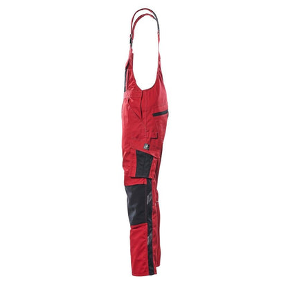 MASCOT® Augsburg dungarees, red/black
